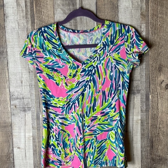 Lilly Pulitzer Etta Top in Palm Reader - Picture 2 of 7